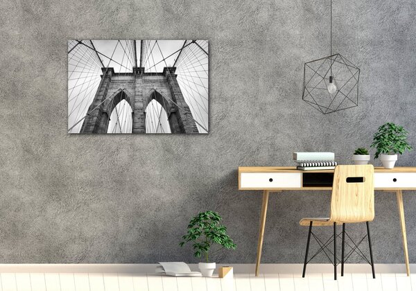Impresi Obraz Brooklyn bridge čiernobiely - 60 x 40 cm