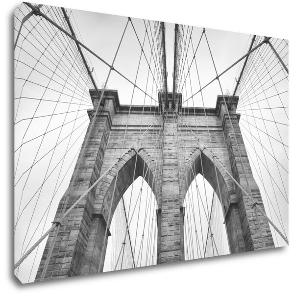 Impresi Obraz Brooklyn bridge čiernobiely - 60 x 40 cm