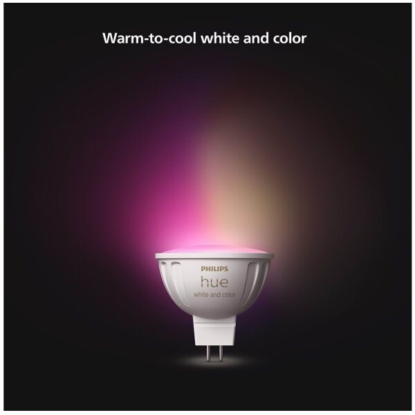 SADA 2x LED RGBW Stmievateľná žiarovka Philips Hue WACA GU5,3/MR16/6,3W/12V