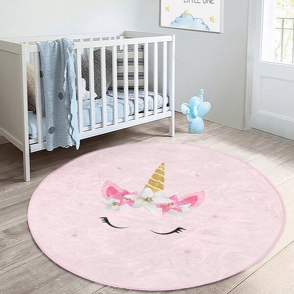 Ružový detský koberec ø 120 cm Comfort – Mila Home