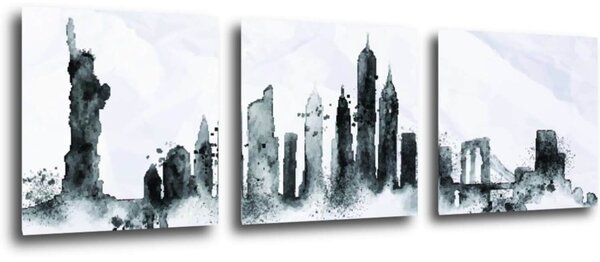 Impresi Obraz New York panorama - 90 x 30 cm (3 dielny)