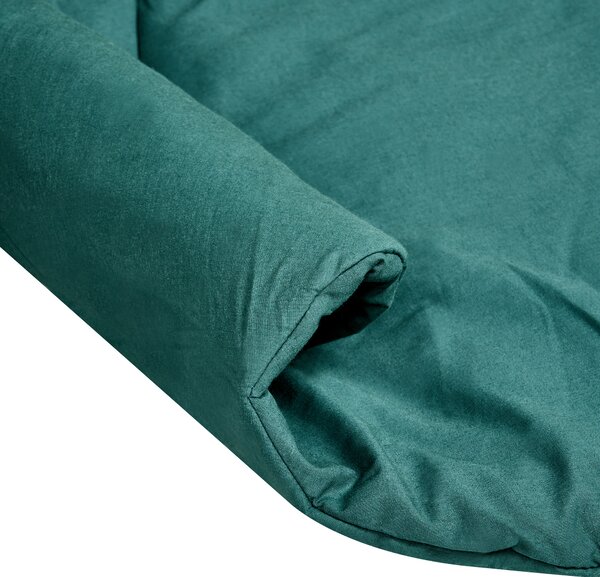 Detská podložka na hranie zelená bavlnený poťah prešívaná tvar listu štvorlístok 110 x 110 cm doplnky detská izba