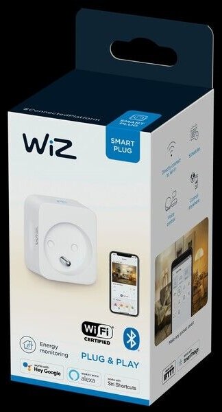 WiZ - Inteligentná zásuvka E 2300W + powermeter Wi-Fi
