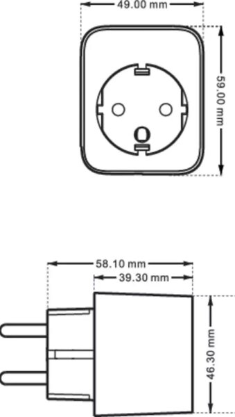 WiZ - Inteligentná zásuvka E 2300W + powermeter Wi-Fi