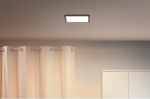 WiZ - LED Stmievateľné stropné svietidlo SUPERSLIM LED/12W/230V čierna Wi-Fi
