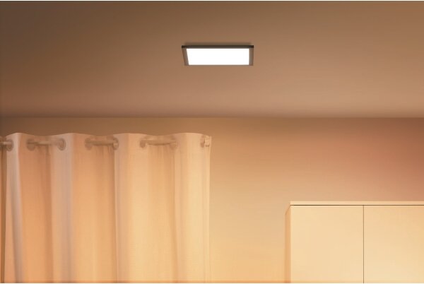 WiZ - LED Stmievateľné stropné svietidlo SUPERSLIM LED/12W/230V čierna Wi-Fi