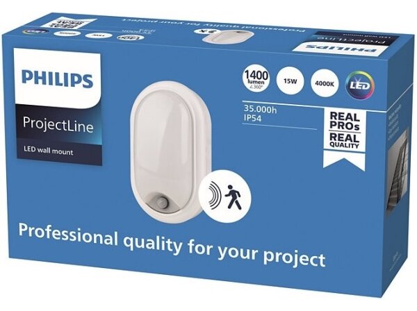 Philips - LED Nástenné svietidlo so senzorom PROJECTLINE LED/15W/230V IP54