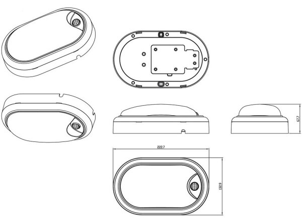 Philips - LED Nástenné svietidlo so senzorom PROJECTLINE LED/15W/230V IP54