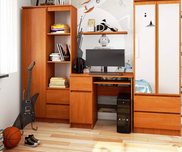 Ak furniture Písací stôl PIKSEL 90 cm jelša ľavý