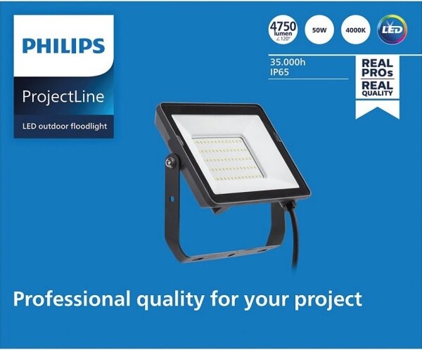 Philips - LED Vonkajší reflektor PROJECTLINE LED/50W/230V IP65 4000K
