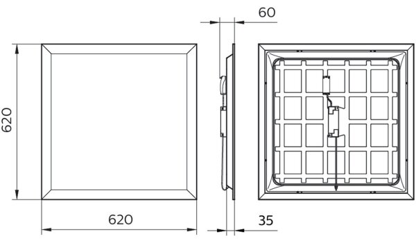 Philips - Podhľadový LED panel PROJECTLINE LED/36W/230V 62x62 cm