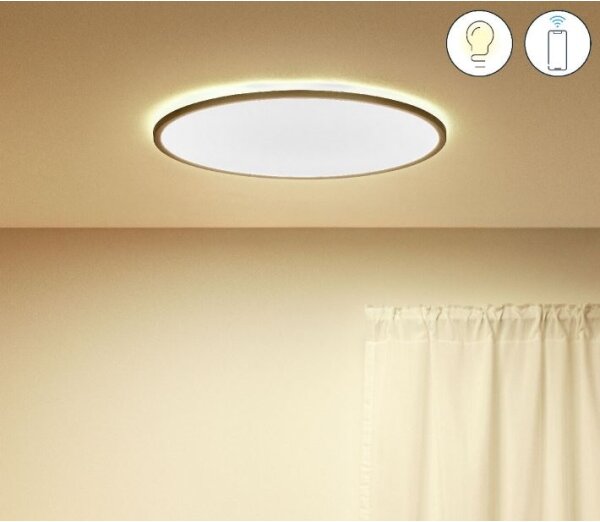 WiZ - LED Stmievateľné stropné svietidlo SUPERSLIM LED/32W/230V čierna Wi-Fi