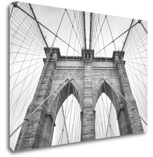 Impresi Obraz Brooklyn bridge čiernobiely - 70 x 50 cm