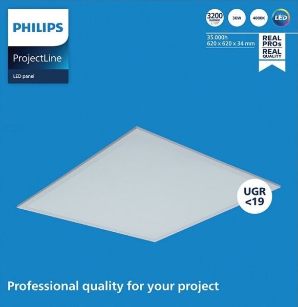 Philips - Podhľadový LED panel PROJECTLINE LED/36W/230V 62x62 cm