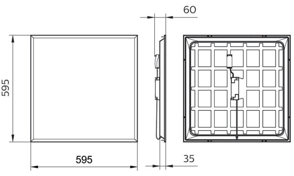 Philips - LED Panel podhľadový PROJECTLINE LED/36W/230V 59,5x59,5 cm