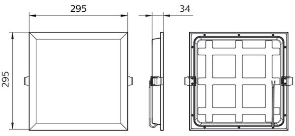 Philips - LED Podhľadové svietidlo PROJECTLINE LED/15W/230V 29,5x29,5 cm