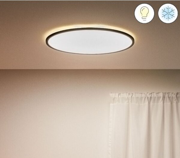 WiZ - LED Stmievateľné stropné svietidlo SUPERSLIM LED/32W/230V čierna Wi-Fi