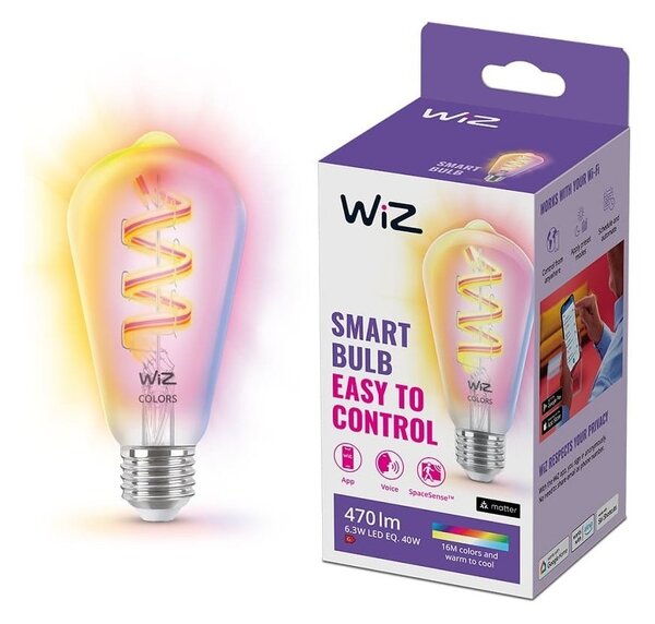 LED RGBW Stmievateľná žiarovka ST64 E27/6,3W/230V 2200-6500K Wi-Fi - WiZ