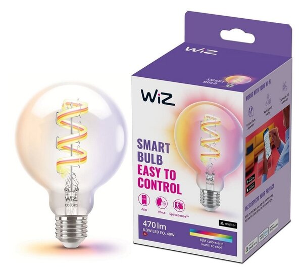 LED RGBW Stmievateľná žiarovka G95 E27/6,3W/230V 2200-6500K Wi-Fi - WiZ