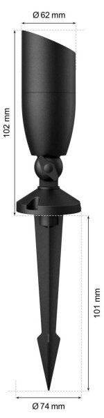 WiZ - LED RGBW Stmievateľné vonkajšie bodové svietidlo SPOT LED/4W/12V IP65 Wi-Fi