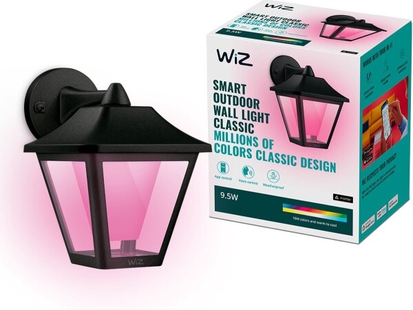 WiZ - LED RGBW Stmievateľné vonkajšie nástenné svietidlo LED/9,5W/230V IP44 Wi-Fi