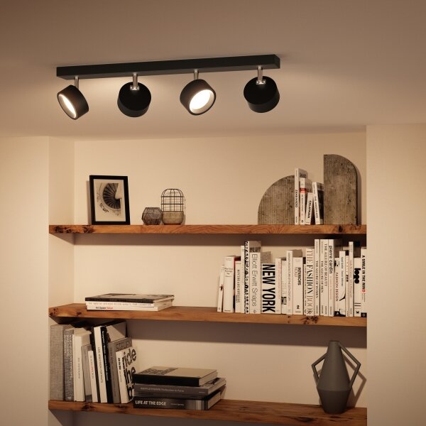 Philips - LED Bodové svietidlo BRACIA 4xLED/5,5W/230V čierna