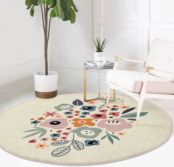 Prateľný okrúhly koberec vhodný pre robotické vysávače ø 80 cm Comfort – Mila Home