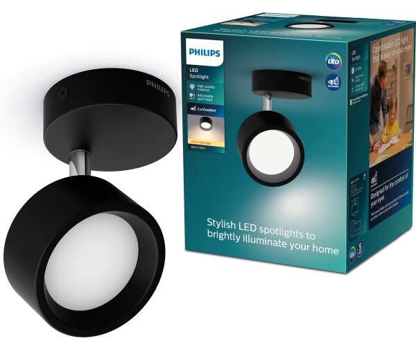 Philips - LED Bodové svietidlo BRACIA LED/5,5W/230V čierna