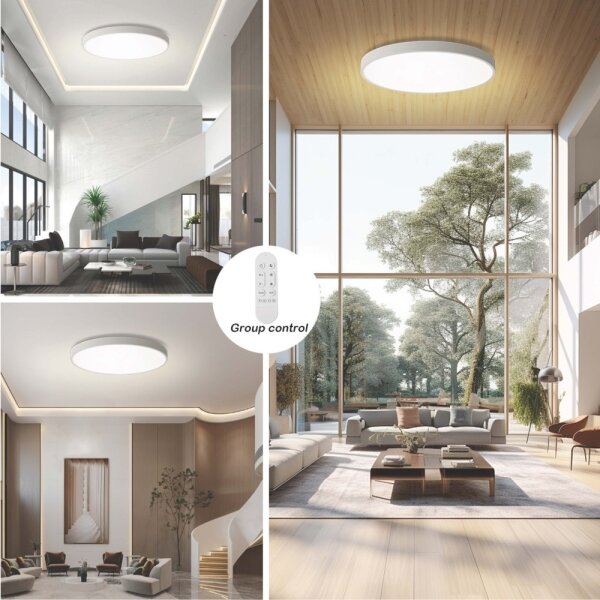 Immax NEO 07316L-LED stmievateľné stropné svietidlo SEMPLICI 128W/230V pr.100cm Wi-Fi Tuya biela + diaľkový ovládač (DO)