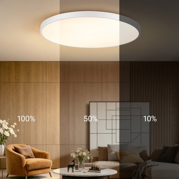 Immax NEO 07316L-LED stmievateľné stropné svietidlo SEMPLICI 128W/230V pr.100cm Wi-Fi Tuya biela + diaľkový ovládač (DO)