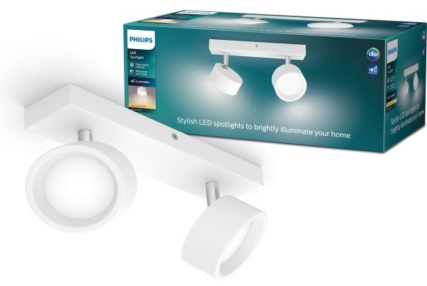 Philips - LED Bodové svietidlo BRACIA 2xLED/5,5W/230V biela