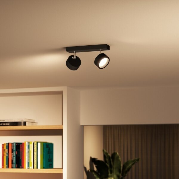 Philips - LED Bodové svietidlo BRACIA 2xLED/5,5W/230V čierna