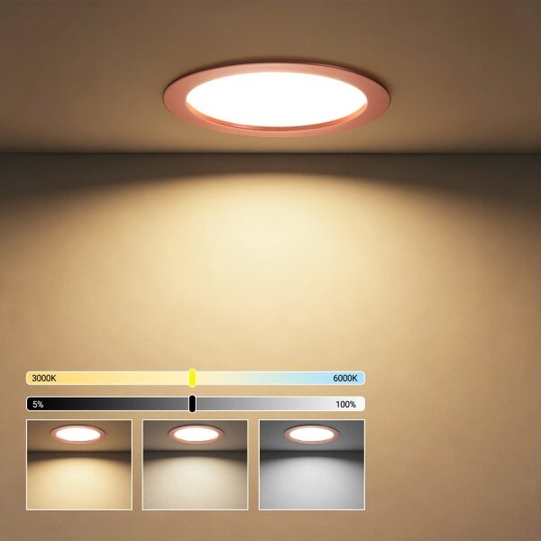 Immax NEO 07331L - LED stmievateľné podhľadové svietidlo DOWN LED/36W/230V Wi-Fi Tuya pr. 23 cm ružové