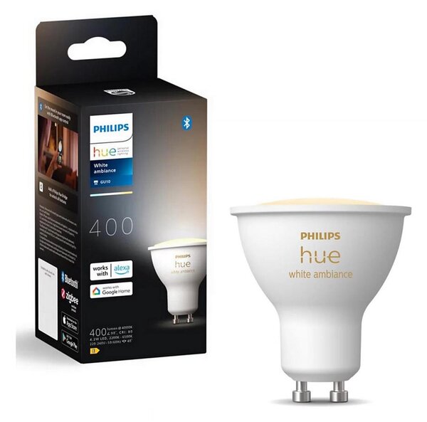 LED Stmievateľná žiarovka Philips Hue WHITE AMBIANCE GU10/4,2W/230V 2200-6500K