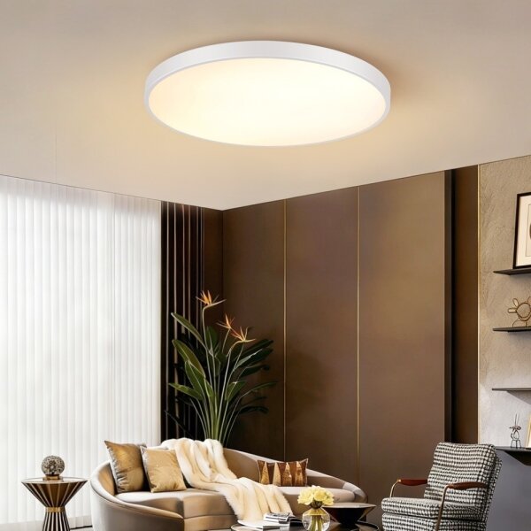 Immax NEO 07315L-LED Stmievateľné stropné svietidlo SEMPLICI 96W/230V priemer 80 cm Wi-Fi Tuya biela + diaľkový ovládač