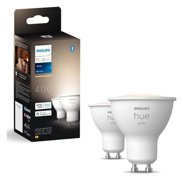 SADA 2x LED Stmievateľná žiarovka Philips Hue WHITE GU10/4,2W/230V 2700K