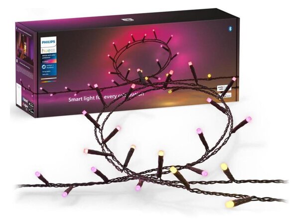 Philips-LED RGBW Stmievateľná vonkajšia reťaz HUE WACA 500xLED 44,4 m IP54