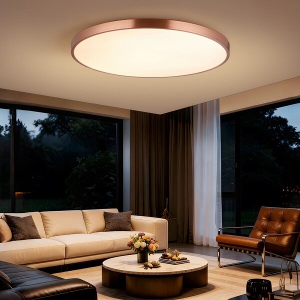 Immax NEO 07324L-LED stmievateľné stropné svietidlo SEMPLICI 128W/230V pr.100cm Wi-Fi Tuya zlaté + DO