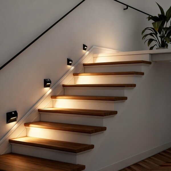 Immax 08307L - LED nabíjateľné schodové svietidlo so senzorom STEP LIGHT 0,3 W/3,7 V 2200 mAh IP53 čierne