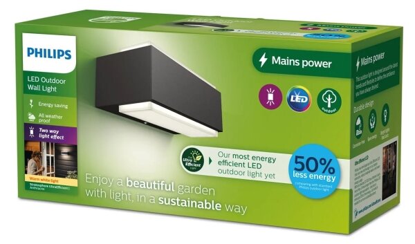 Philips - LED Vonkajšie nástenné svietidlo STRATOSPHERE LED/3,8W/230V 2700K IP44