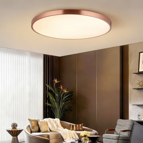 Immax NEO 07324L-LED stmievateľné stropné svietidlo SEMPLICI 128W/230V pr.100cm Wi-Fi Tuya zlaté + DO