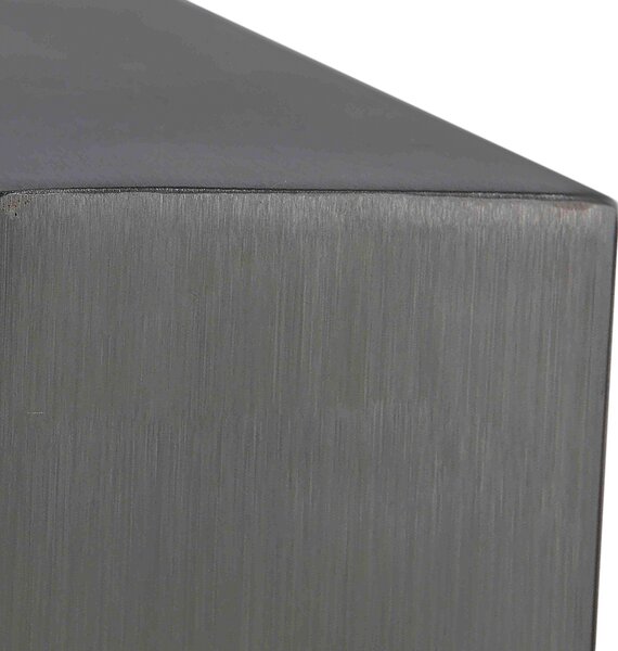Jedálenský stôl biely so striebornými nohami nehrdzavejúca oceľ 180 x 90 x 75 cm pre 6 osôb moderný dizajn