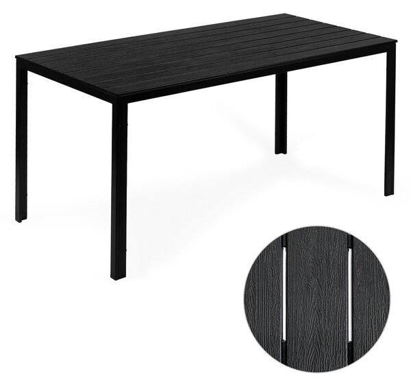 ModernHome Záhradný stôl 156 x 78 cm - Čierny