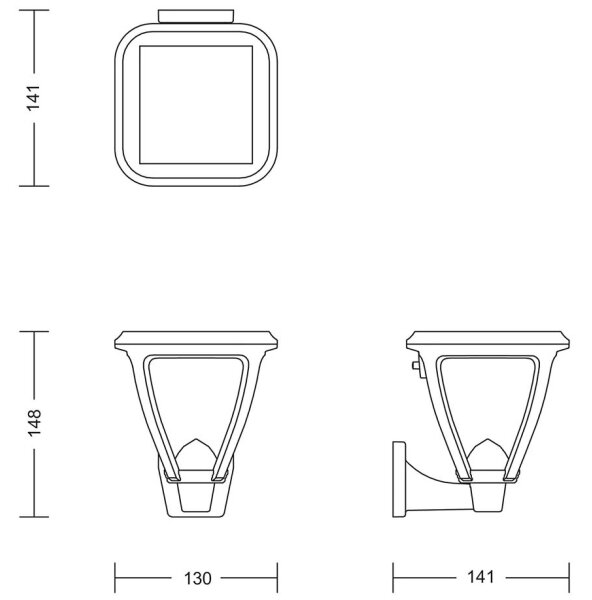 Philips - LED Solárne nástenné svietidlo VAPORA LED/1,5W/3,7V 1500 mAh IP44