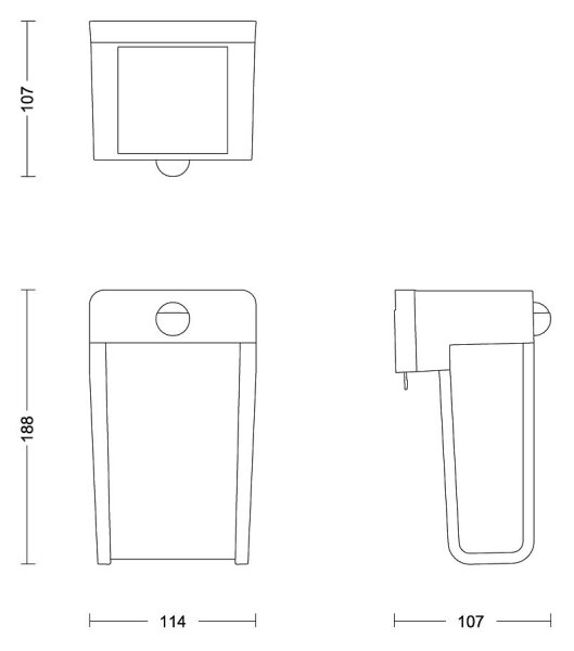 Philips - LED Solárne nástenné svietidlo so senzorom SHROUD LED/2,3W/3,7V IP44