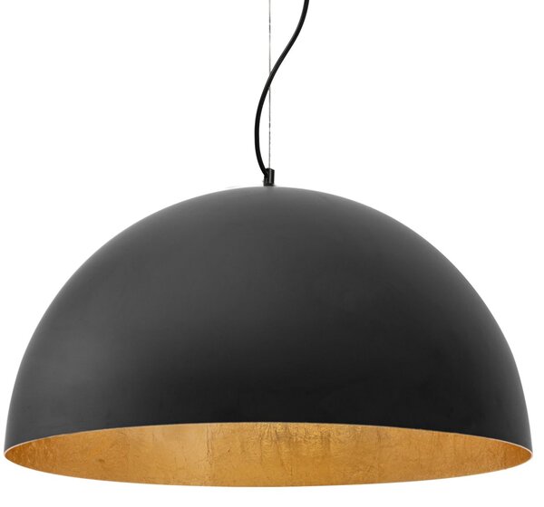 Toolight - Stropná lampa závesná kovová miska 50cm 1xE27, čierna, OSW-05011
