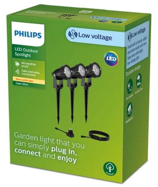 Philips - SADA 3x LED Vonkajšie bodové svietidlo CAPER LED/1,5W/24/230V IP44