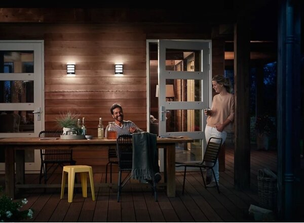 Philips - LED Vonkajšie nástenné svietidlo so senzorom PYTHON LED/3,8W/230V IP44