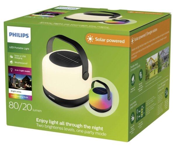 Philips - LED RGBW Stmievateľná solárna prenosná lampa ALULA LED/1,2W/5V IP44