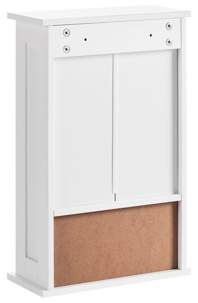 Zrkadlová skrinka do kúpeľne biela MDF 34 x 53 cm úložný priestor moderný škandinávsky štýl kúpeľňa